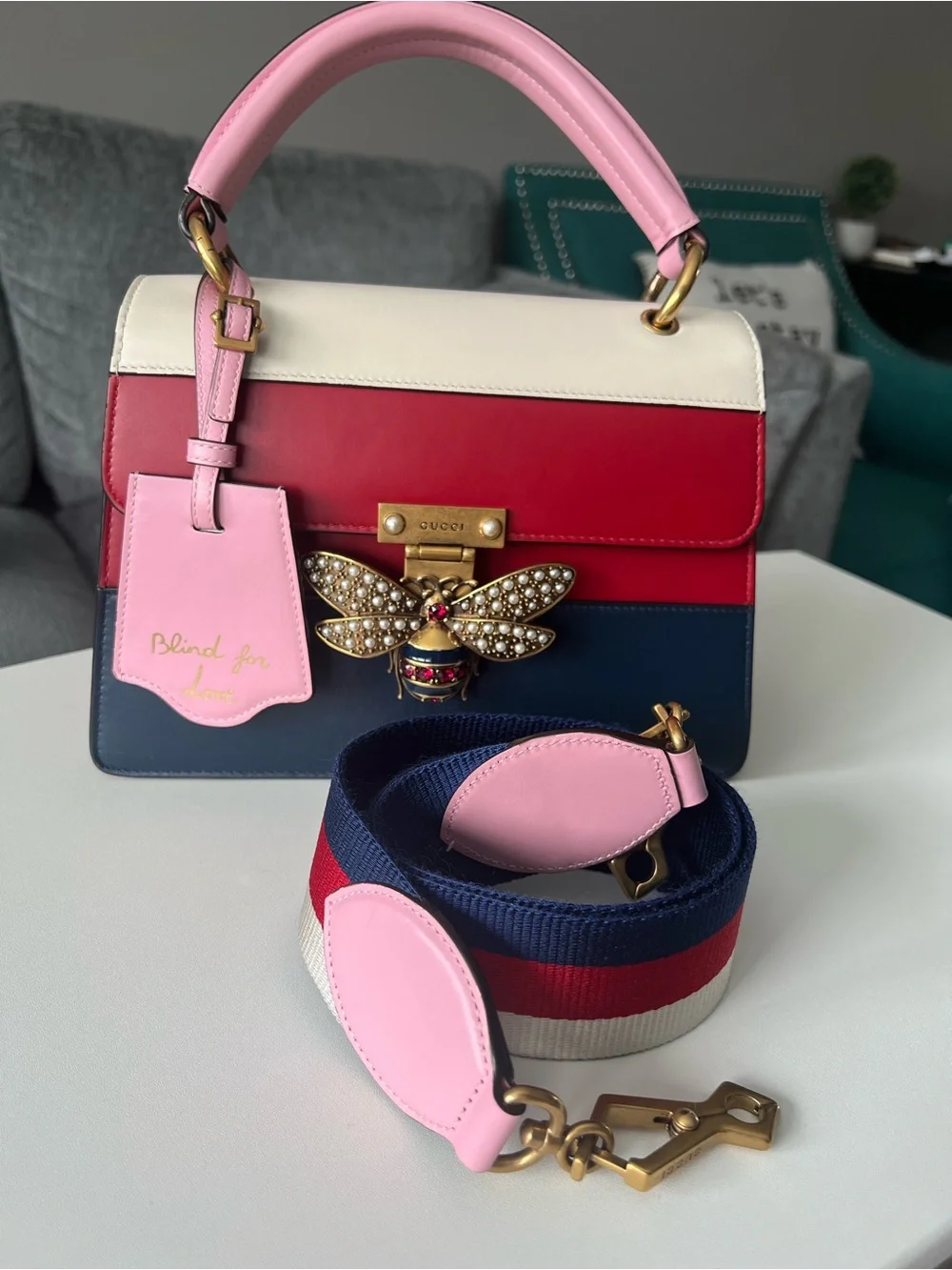 Gucci Queen Bee Margaret Tricolor - Picture 1 of 15